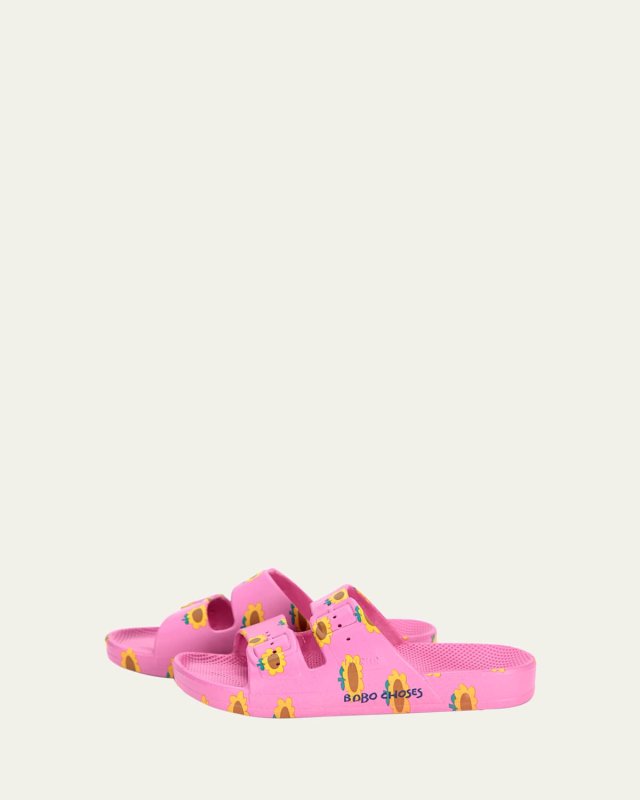 x Freedom Moses Girl's Sunflower Buckle Sandals, Kids